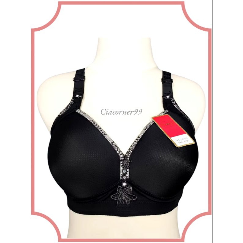 Bra Bh Cup D Jumbo MSSLLY ML114 Full Coverage Hook 3 Size 38 40 42 44 46 48 | ดันอัพบรา จัมโบ้
