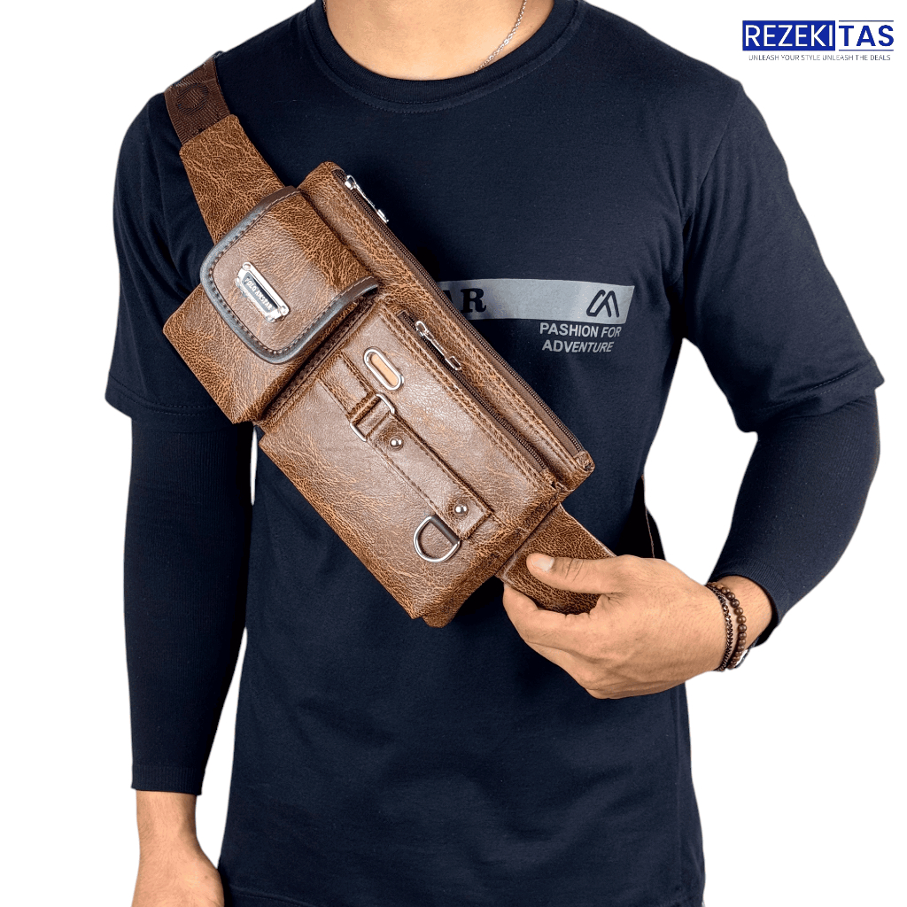 กระเป๋าคาดเอว กระเป๋าหนัง PU Polo Amstar กระเป๋าสะพายกันน้ําล่าสุด