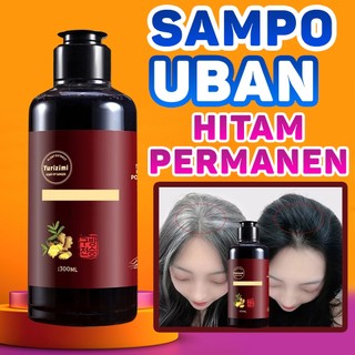Shampo Uban Permanen 300ml Shampo Penghilang Uban Permanen Penghitam Black Herbal Natural Polygonum Multiflorum Anti Ketombe Anti Rambut Rontok Dan Mengontrol Minyak Shampoo Uban