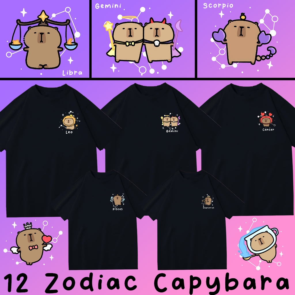 SAYES - CAPYBARA TSHIRT ZODIAC CAPYBARA 12 ZODIAC (sd)