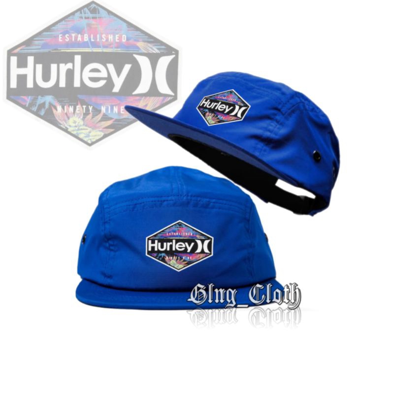 Hurley 5 Panel Hat / Five Panel Snapback Hat Caps / Five Panel Distro Hat สําหรับผู้ชายและผู้หญิง