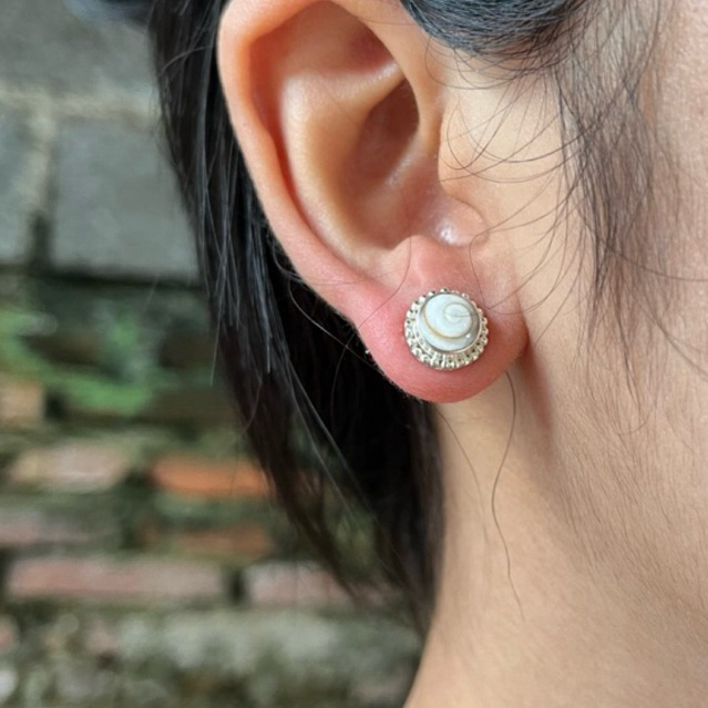 ต่างหูสตั๊ด Siwa Shell Jawan เงินแท้ 925