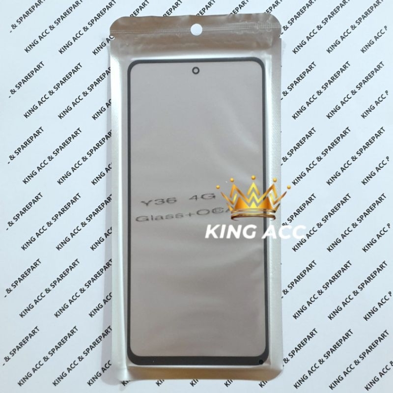 กระจก LCD PLUS OCA GLUE VIVO Y36 4G / Y36 5G / Z7X / Z7 / Z8 / Z8X สีดํา