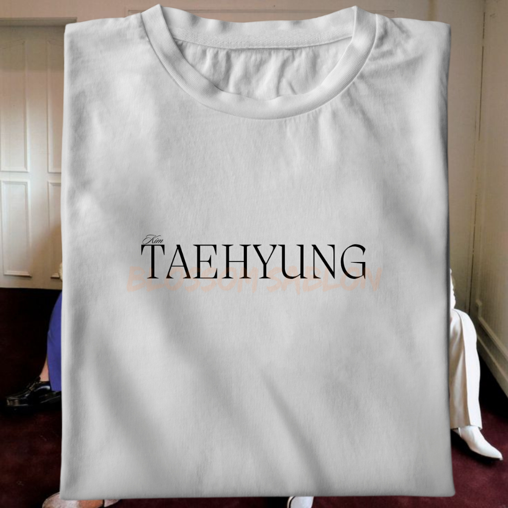 KATUN Taehyung Name T-Shirt / 24s Combed Cotton Jungkook Taehyung Seokjin Suga Namjoon Jhope Jimin A