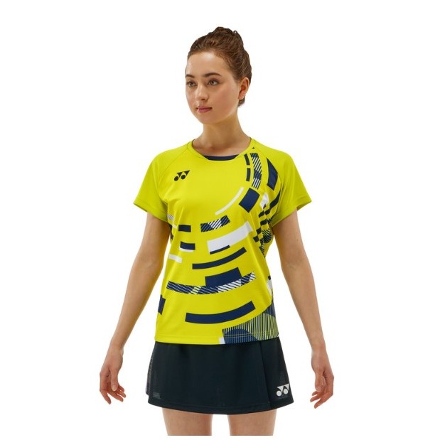 เสื้อยืดเสื้อแบดมินตันสีเหลืองมะนาว 20780 เกรดคุณภาพพรีเมี่ยม