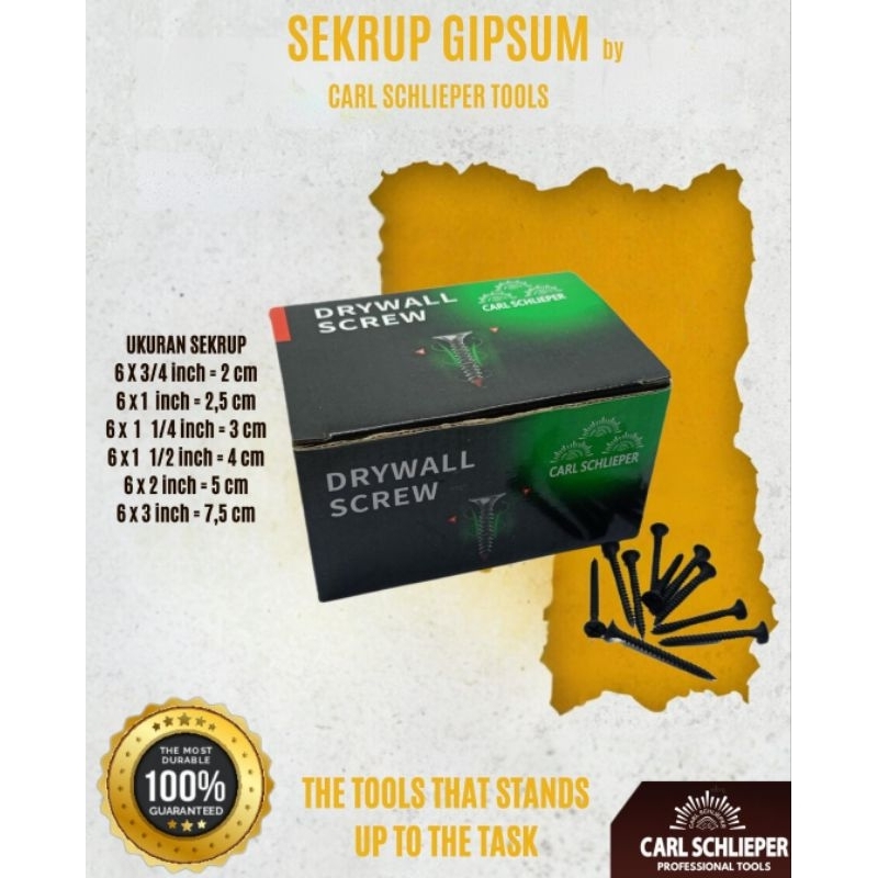 GYPSUM SCREW SEKERUP GYPSUM SCREW DRYWALL SCREW CARL SCHLIEPER 750 กรัม