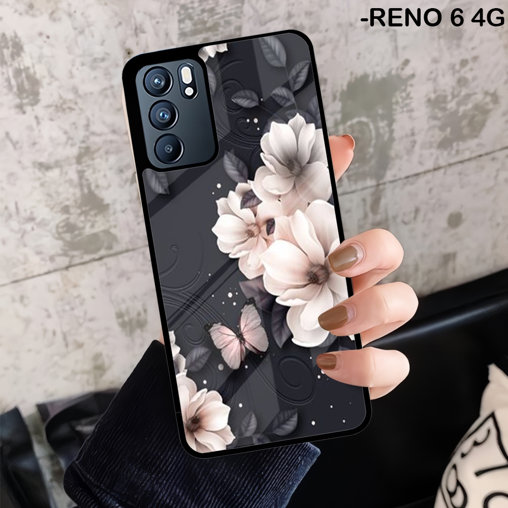 HP Oppo Reno 6 5 4 4G Reno 6 7 8 7z 8z 5G กรณีล่าสุด Hardcase 2D Glossy Glass Case Oppo Reno 6 4G แฟ
