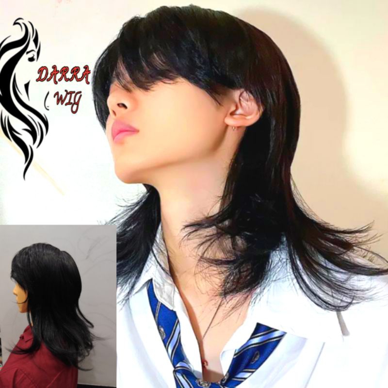 LONG MULLET Mens WIG/MODERN MULLET WIG HAIR