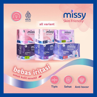 Missy Pembalut & Pantyliner Skin Friendly  (Super Thin, Anion Tea Polyphenols)