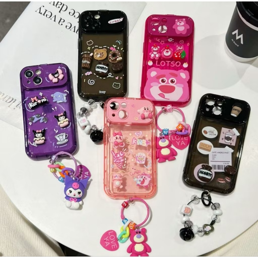 ล็อตโซ่ SANRIO KUROMI KIRBY BEAR CASE IPHONE HONNY DAILY OVAL FLIP MIRROR SHOCKPROOF CASE IPHONE X X