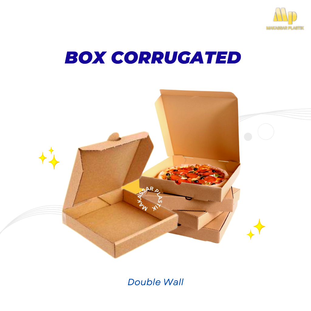 CORRUGUATED PIZZA BOX / PIZZA BOX / PIZZA BOX DP CORRUGUATED @10 LBR