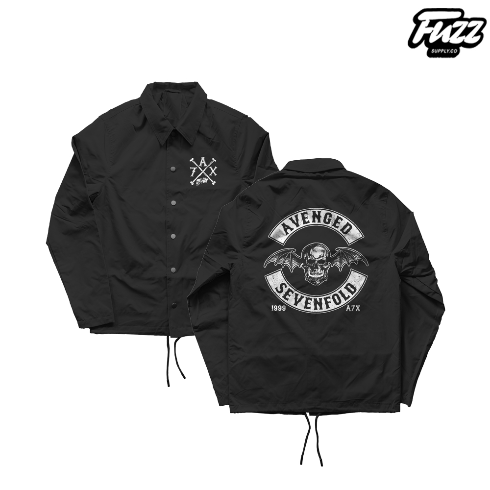 WINDBREAKER COACH JACKET BAND AVENGED SEVENFOLD | WATERPROOF METAL ROCK MUSIC A7X COACH JACKET