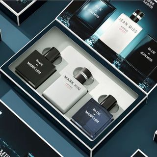 PAKET 3in1 Mark Him BLUE & BLACK & SPORT EDP Parfum pria Tahan 8jam Manis Segar Ringan 30ml IMPORT