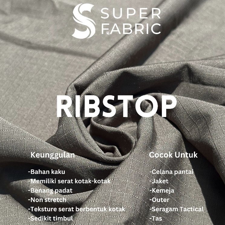 Ribtop Ripstop Fabric วัสดุกางเกงกันน้ํา 0.5 เมตร