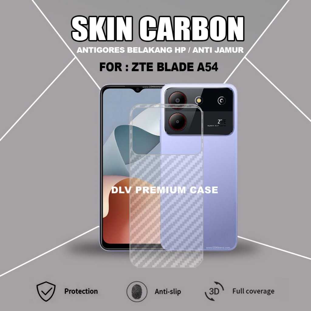 ZTE BLADE A52 ZTE BLADE A54 ZTE BLADE A72 SKIN CARBON TRANSPARENT ANTI-SCRATCH BACK ZTE BLADE A52 ZT