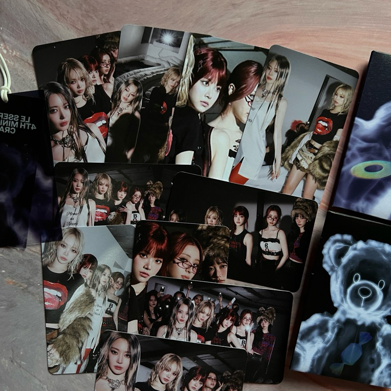 อย่างเป็นทางการ PHOTOCARD LE SSERAFIM CRAZY WEVERSE VER UNIT GROUP QR POB CHAEWON SAKURA YUNJIN KAZU