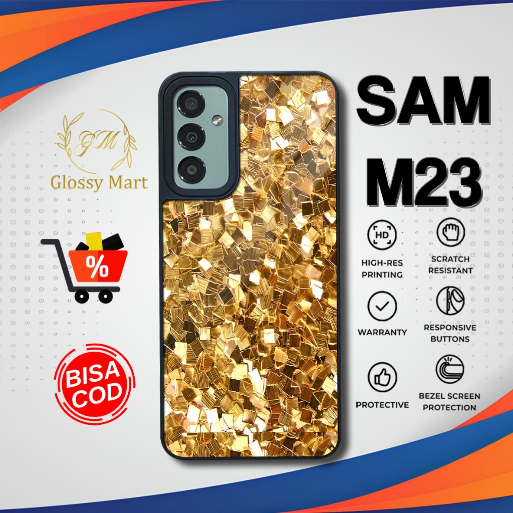 เคส Samsung M23 ล่าสุด เคสสีทอง Samsung M23 Softcase Hardcase Glossy