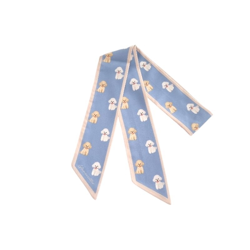 GLAMOURETTES Twilly Scarf Scarf Bag Accessories Bandana Poodle