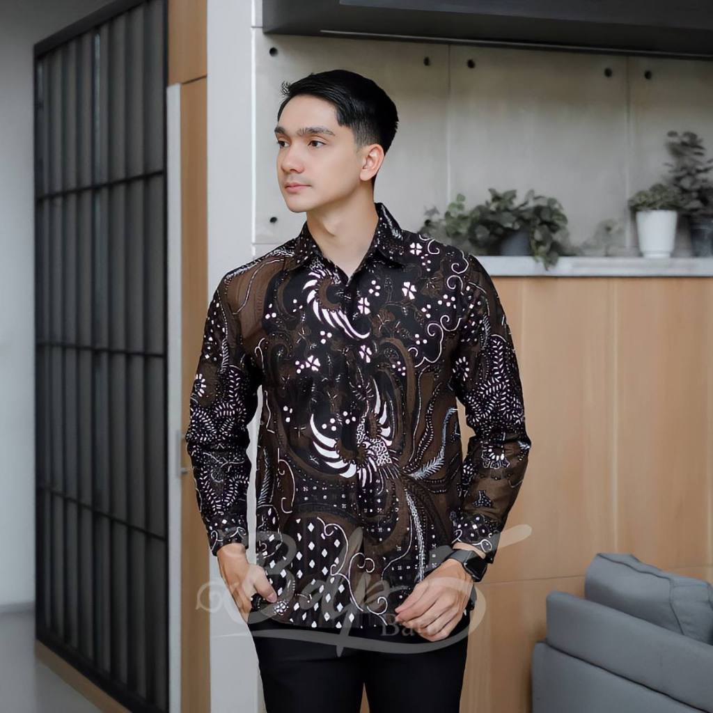 KEMEJA Azriel เสื้อเชิ้ตผ้าบาติกแขนยาวผู้ชายพรีเมี่ยม ไซส์ ML XL XXL