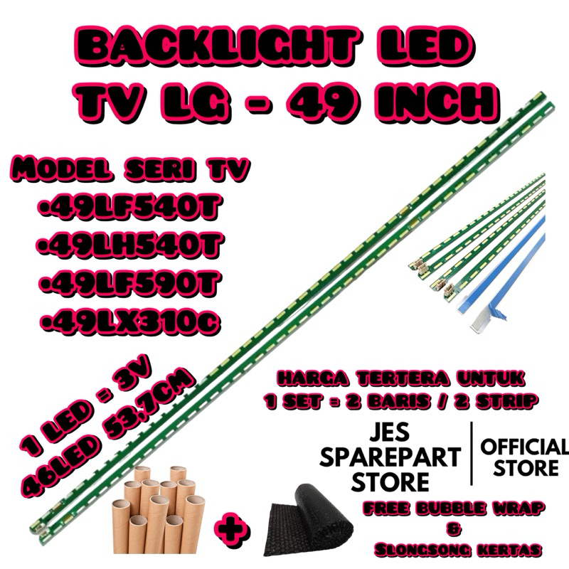 Lg LED TV BACKLIGHT 49LF540T 49LF590T 49LX310C 49LH540T 49LF540 49LF590 49LX310 49LH540