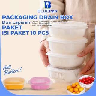 Paket 10 pcs Food Organiser Strainer Kotak Makanan Jaring Anti Basah Murah Kontainer tempat saringan tempat buah tempat sayur