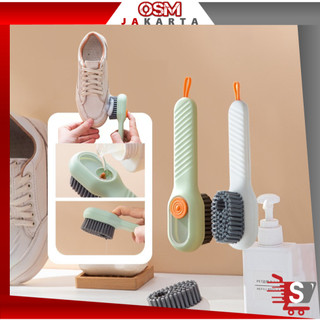 OSM JKT H6443 Sikat Pembersih Sepatu / Dispenser Sabun Multifungsi / Sikat 2 in 1 Bulu Lembut / Pembersih Kamar Mandi Serbaguna