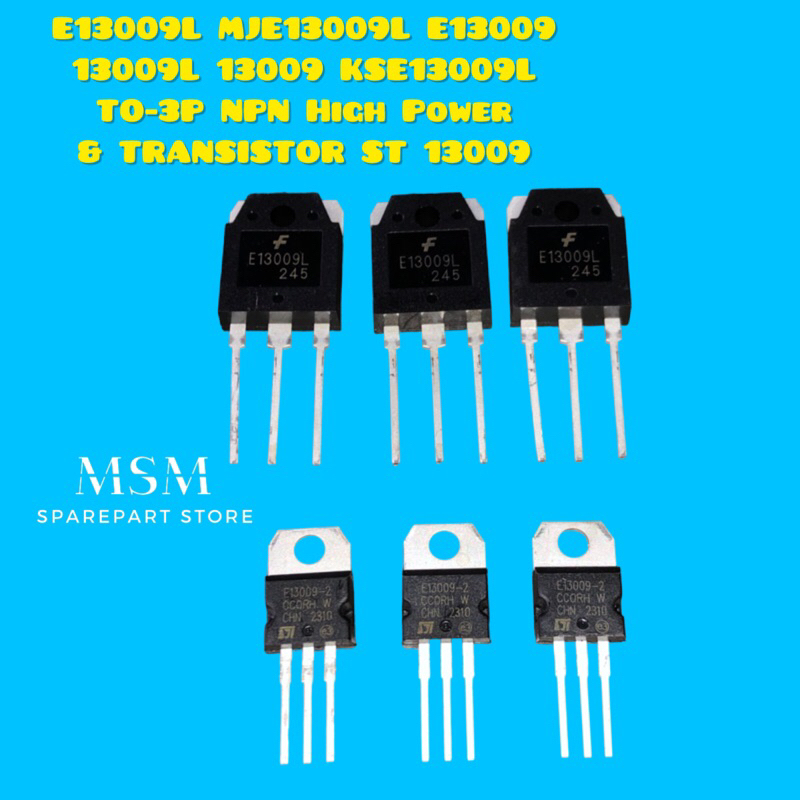 E13009l MJE13009L E13009 13009L 13009 KSE13009L TO-3P NPN High Power & ทรานซิสเตอร์ ST 13009