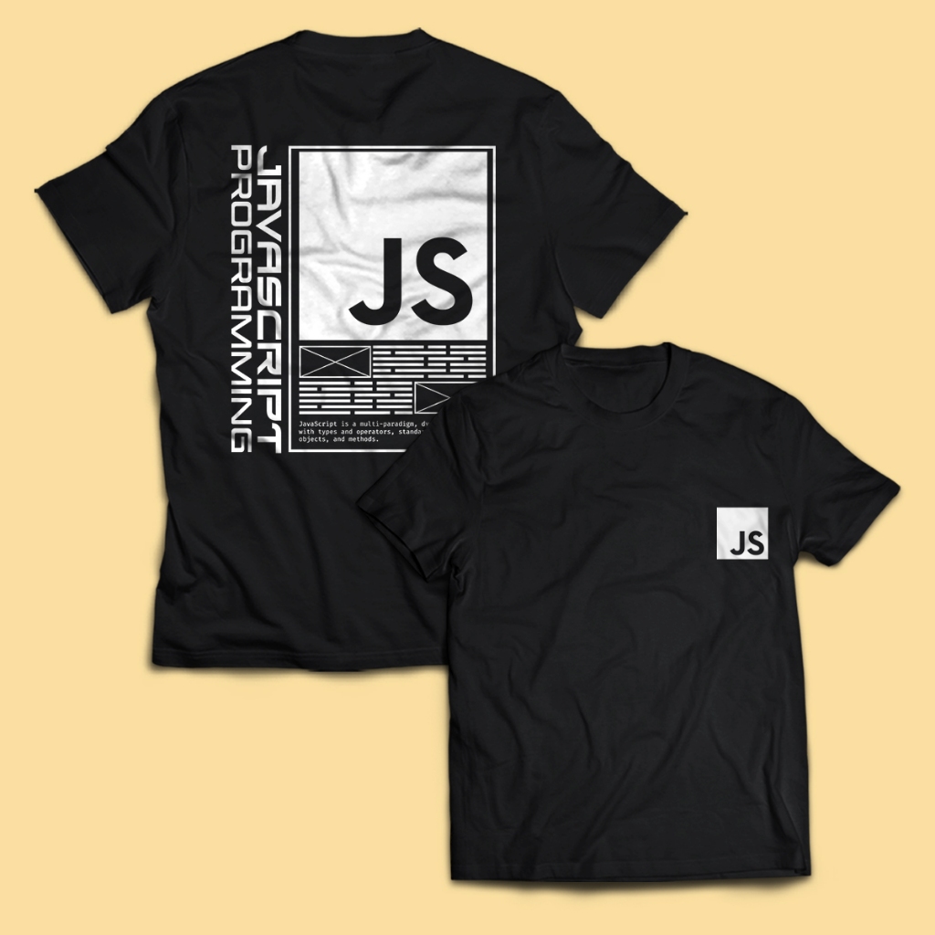 JAVASCRIPT CODE PROGRAMMING เสื้อยืดผู้ชายผู้ใหญ่เสื้อ Unisex PakeKaos
