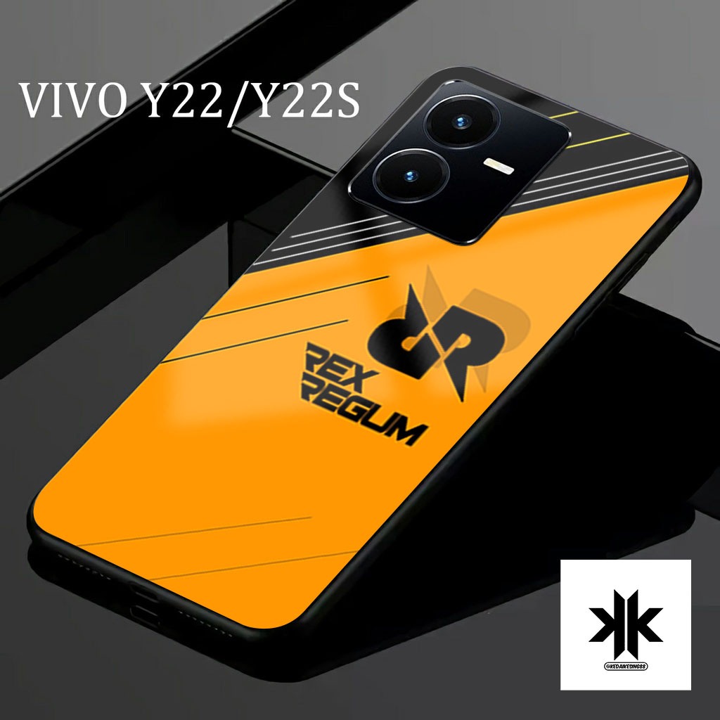 เคส HP KK34 Vivo Y22 - เคสโทรศัพท์ Vivo Y22 - Glass Softcase - Glossy Hardcase - เคสโทรศัพท์ - Phone