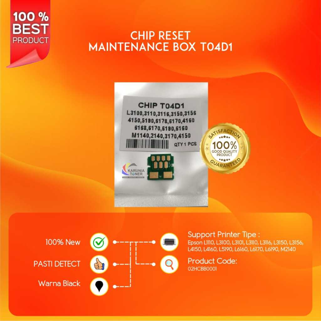 CHIP RESET MAITENANCE BOX T04D1 กระเป๋าสีดํา