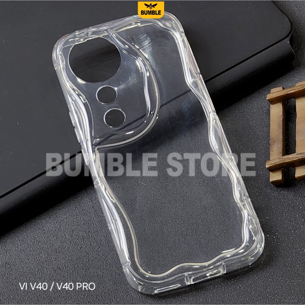 Bumble - Softcase Silicone Melting Wavy Clear Bening Vivo V40 5G Vivo V40 Pro 5G Vivo V29 5g Vivo V2