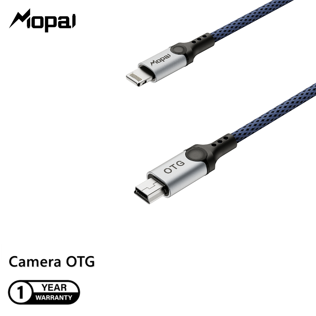 กล้อง Mopai เป็น iPhone OTG Data Cable กระจกและถ่ายเทภาพ/วิดีโอจากกล้องเป็น iPad Lightning