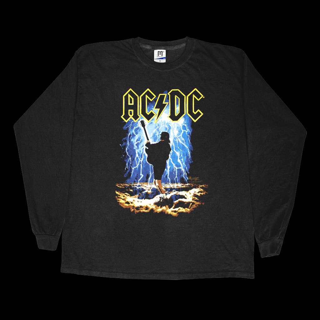 Ac/dc Lightning - เสื้อยืดวงแขนยาว - สายเสื้อยืดวินเทจ