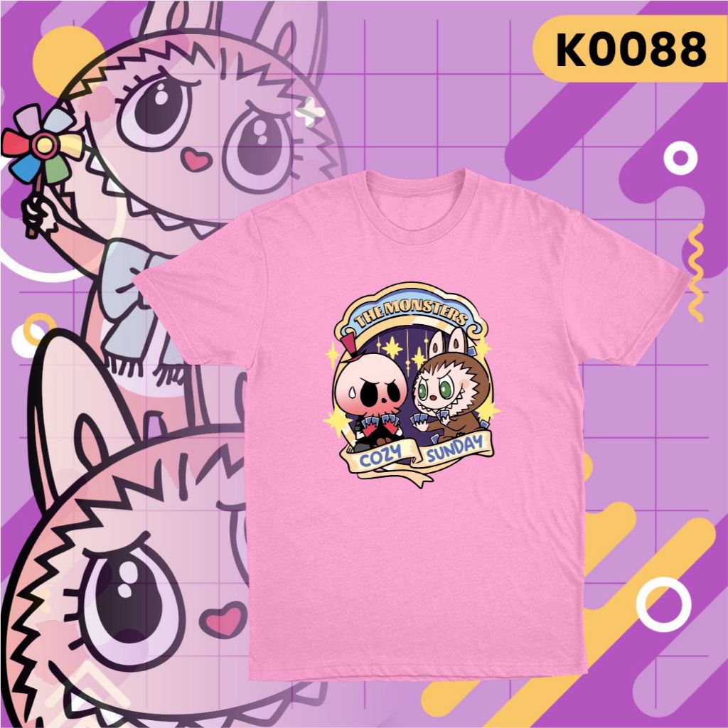 K0088 เสื้อยืด Cozy Labubu x Tycoco น่ารักสําหรับผู้ใหญ่และเด็ก
