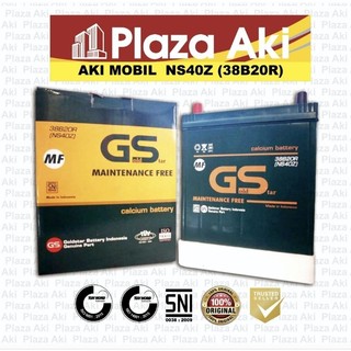 Aki Kering Mobil TOYOTA Avanza Rush DAIHATSU Xenia Terios SUZUKI APV NS40Z 12V35Ah alt. GS MF Maintainance Free (GS MF NS40Z)