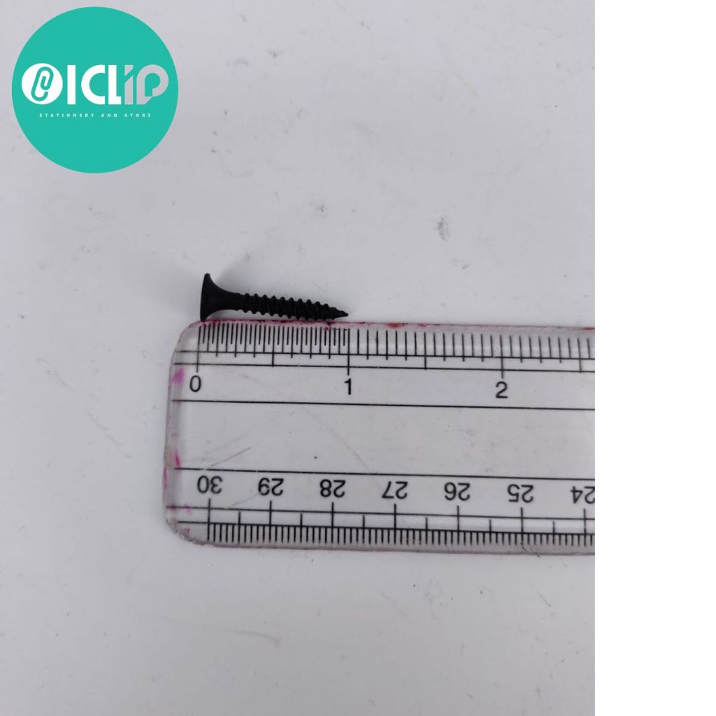 6 x 1" (2.5ซม.) GYPSUM SCREW BOLT / ยิปซีสีดํา / สกรูสีดํา / DRYWALL SCREW 6 x 1" PER BOX 650 กรัม