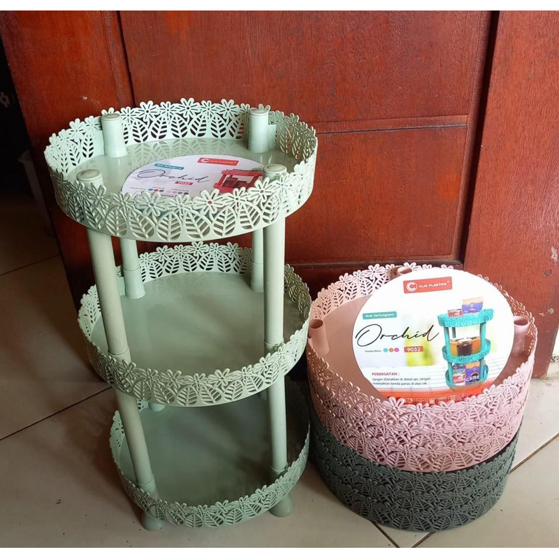 ชั้นวาง orcid clio 3 ชั้น/ชั้นวางเครื่องเทศในครัว, ชั้นวางขนาดเล็กอเนกประสงค์