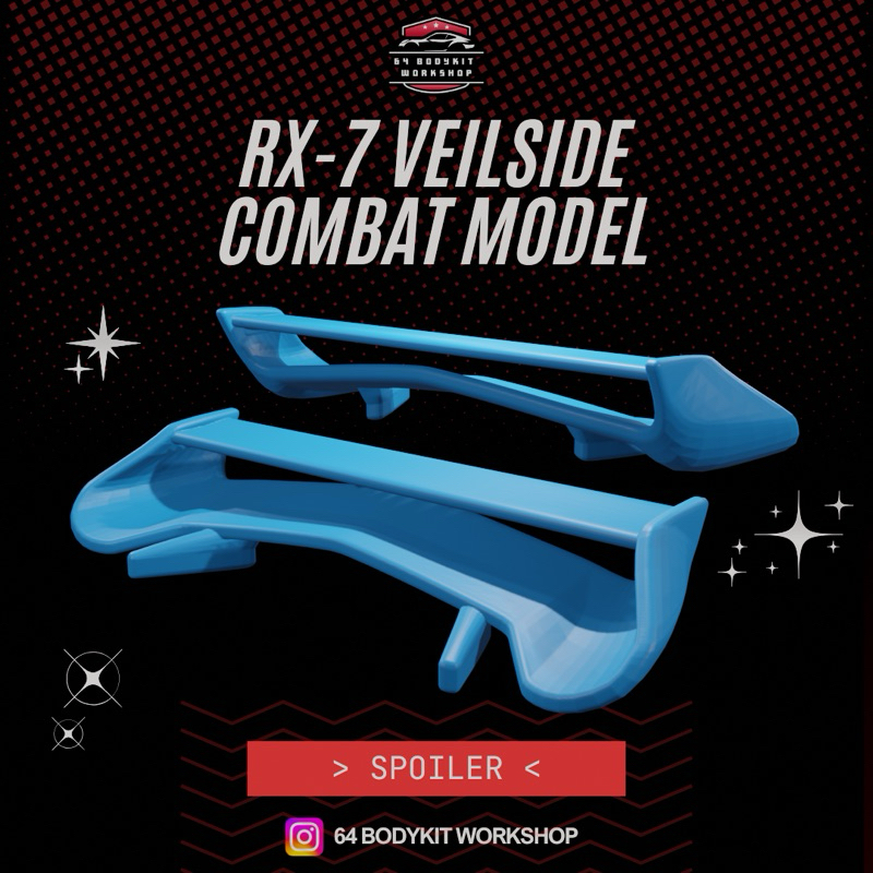 HOTWHEELS RX-7 VEILSIDE COMBAT รุ่น SPOILER (1/64 สําหรับ diecast/miniscale)