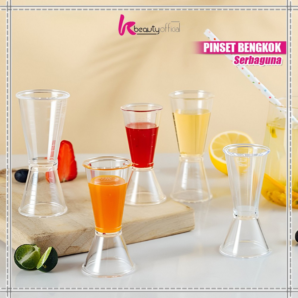 KB-C1163 ถ้วย Jigger โปร่งใส 10/20ml 20/40ml ถ้วยตวง / พลาสติก Jigger ถ้วยตวงพลาสติกอเนกประสงค์