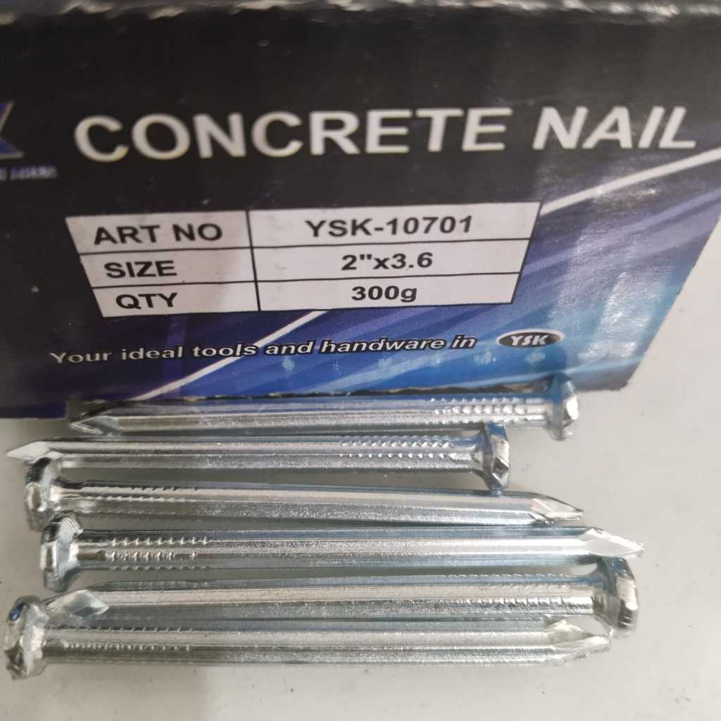 300G 2 CONCRETE NAILS YSK ยี่ห้อ HARDW ARES YSK-10701 CONCRETE เล็บ