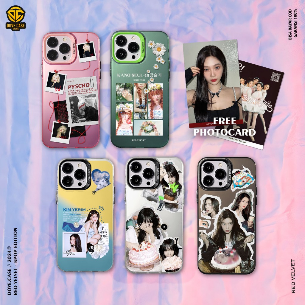 R3D V3LV3T CASE HP IPHONE 7/8 PLUS X/XS XR XS MAX 11 12 13 14 15 16 PRO R3D V3LV3T R3V3LUV3LUV KPOP 