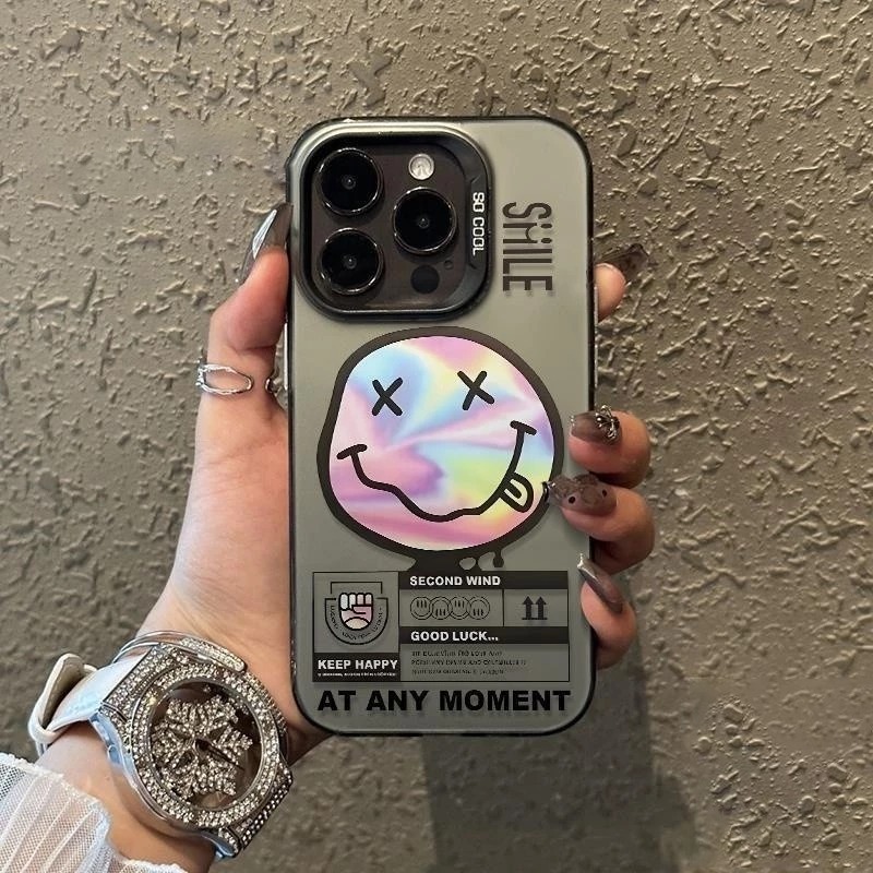 Yx103 Premium Matte Hard Case Smile Hardcase ปลอก Hp สําหรับ Infinix TECNO SPARK GO 1 SMART 5 6 6+ 7