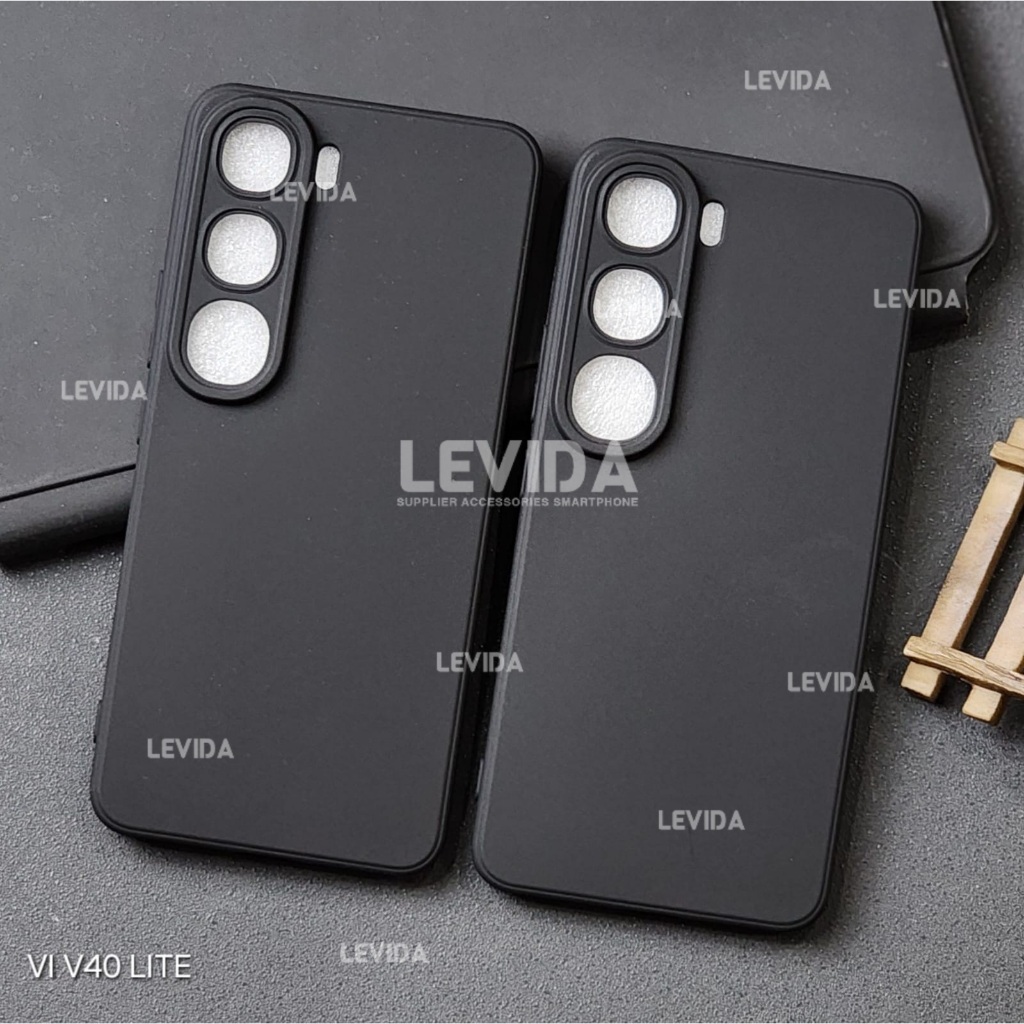 Vivo V40 Lite Case Pro Camera สีดํา Macaron Color Case Vivo V40 Lite