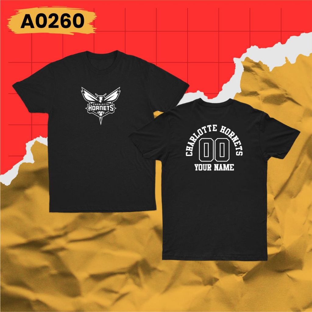 เสื้อบาสเก็ตบอลแบบกําหนดเองพร้อมชื่อและหมายเลข Charlotte Hornets A0260