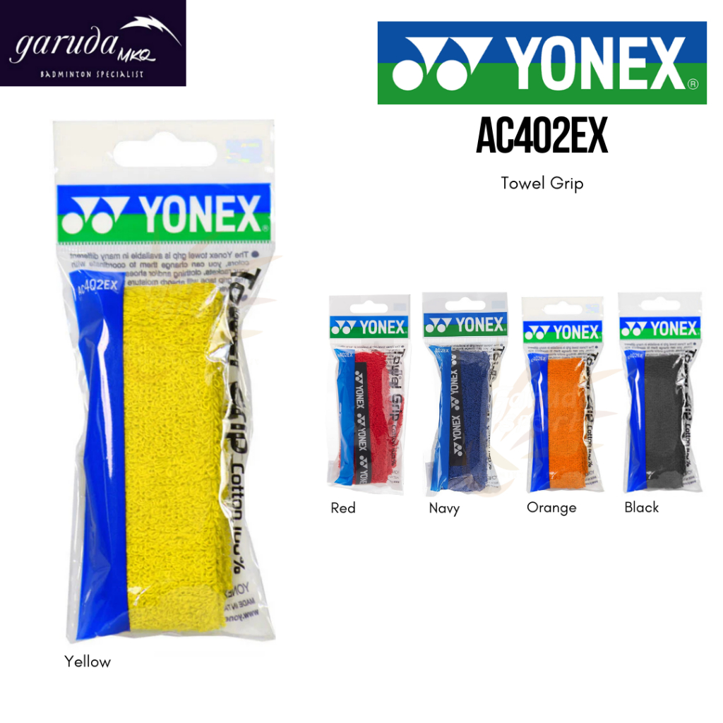 Yonex AC402 Ex ด้ามจับผ้าขนหนู Yonex Ac 402 Ex ผ้าขนหนู Yonex Ac 402 Grip