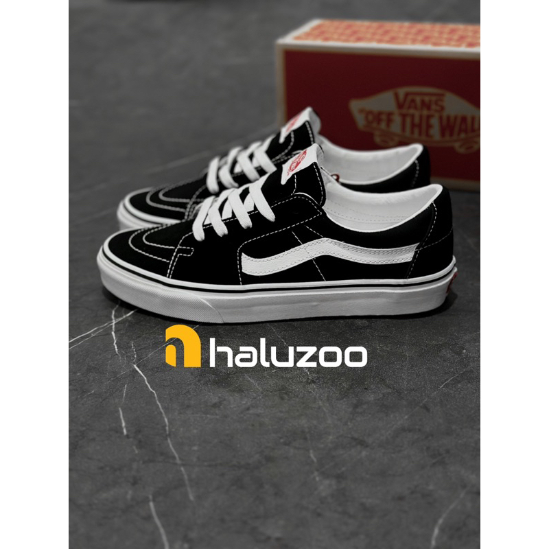Vans SK8 LOW สีดําและสีขาว