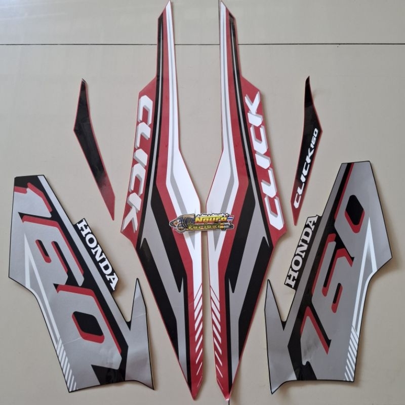 Hitam MERAH Honda click 160 2024 รายการแถบสีแดงและสีดําฟิลิปปินส์ของรถมอเตอร์ไซค์คุณภาพมาตรฐาน