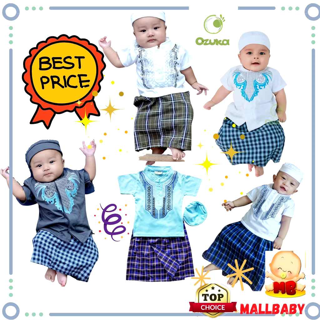ใหม่ Baby Koko เสื้อผ้าซิ่นสําเร็จรูปสําหรับเด็กทารกแรกเกิด (0-6 เดือน) ทนทาน Aqiqah By Ozuka – 250B