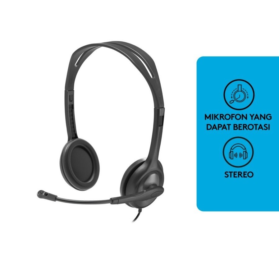 ชุดหูฟังสเตอริโอ Logitech H111 Logitech ของแท้ 100%