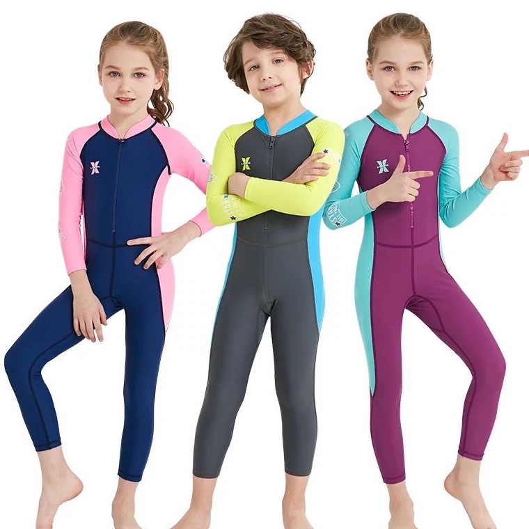 Serbuuu DIVE AND SAIL ชุดว่ายน้ําสําหรับเด็กชายและเด็กหญิงรุ่นใหม่